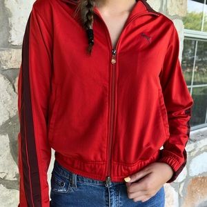 Cute red vintage puma jacket
